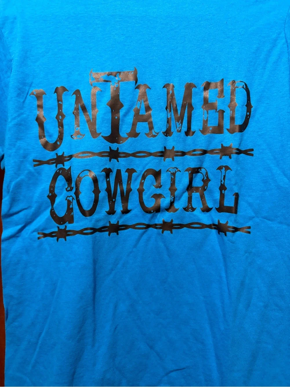 Untamed Cowgirl Graphic Tee - Blue